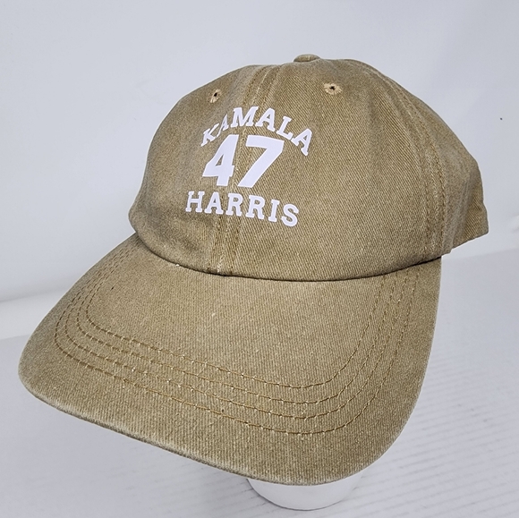 Kamala Harris President Ball Cap New Cotton Adjustable Hat Tan Beige One Size - Picture 2 of 7
